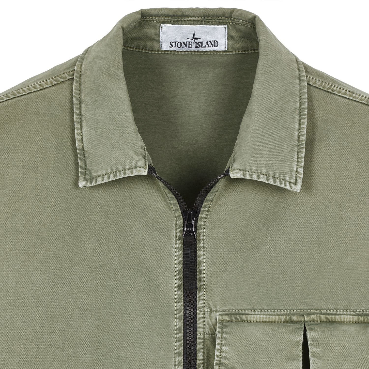 Stone island moleskin overshirt deals green